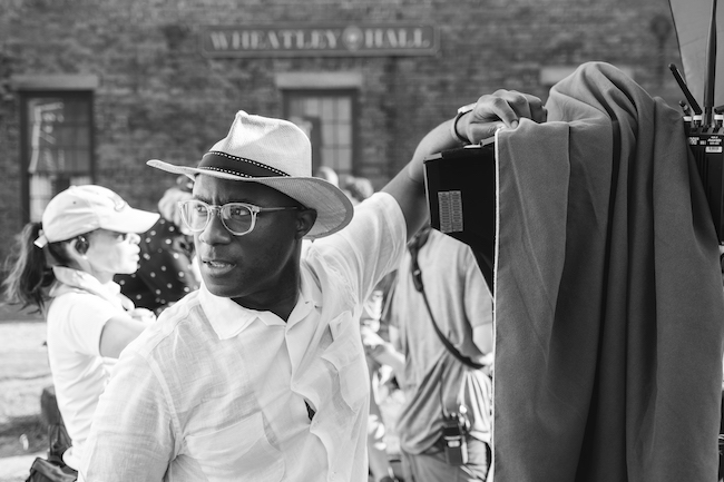 Director Barry Jenkins on set